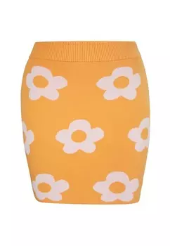 Юбка мини swirly Skirt, оранжевый