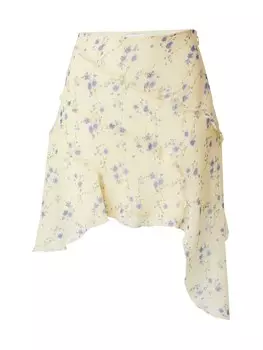 Юбка мини TOPSHOP Skirt, цвет pastel yellow