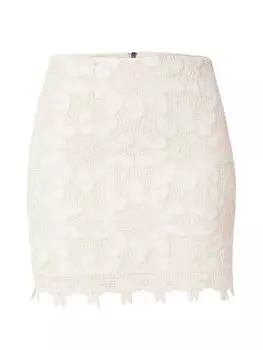 Юбка мини TOPSHOP Skirt, слоновая кость