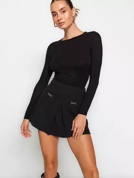 Юбка мини Trendyol Skirt, черный