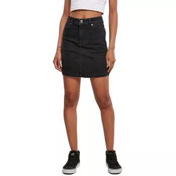 Юбка мини Urban Classics Organic Stretch High Waist, черный
