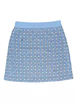 Юбка мини Weave с узором KENZO, синий