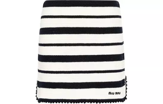 Юбка Miu Miu, черный/белый