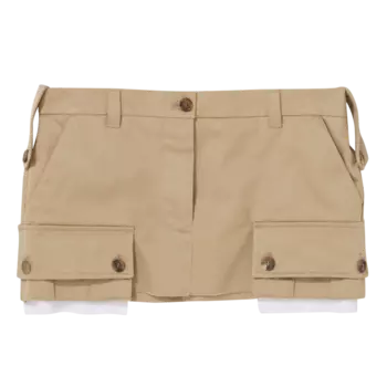 Юбка Miu Miu Chino 'Corda', кремовый