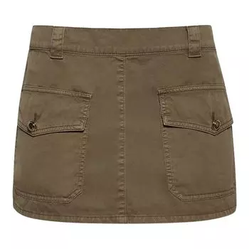Юбка Miu Miu Garment Dyed Miniskirt 'Olive Green', зеленый