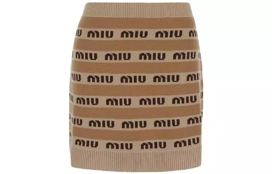 Юбка Miu Miu, коричневый