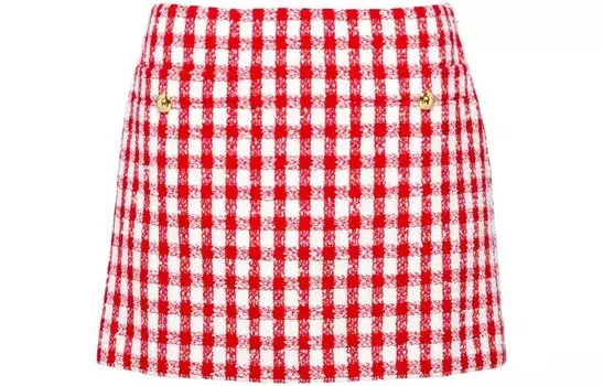 Юбка Miu Miu кожаная, красный