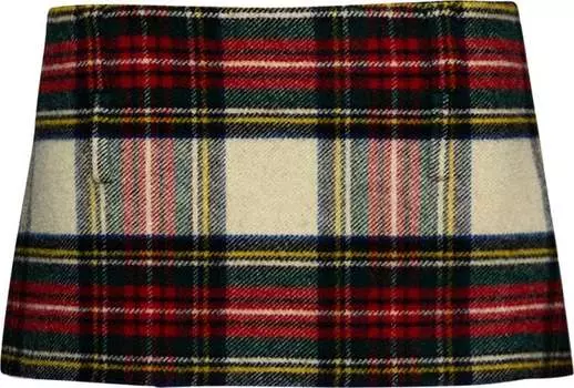 Юбка Miu Miu Plaid Miniskirt 'Ivory', разноцветный