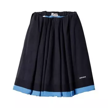 Юбка Miu Miu Pleated Poplin Skirt Azure Blue, синий