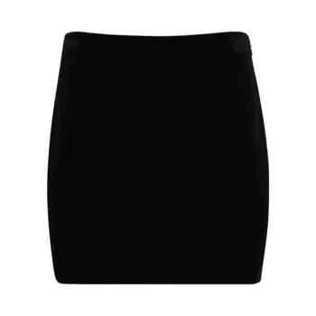 Юбка Miu Miu Stretch Velvet Mini Skirt Black, черный