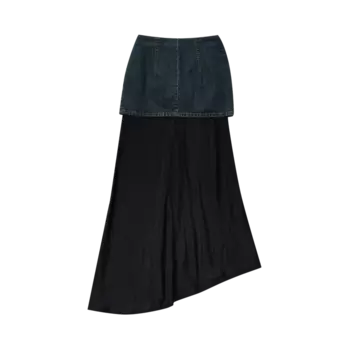 Юбка MM6 Maison Margiela Mixed Denim Long 'Blue', синий
