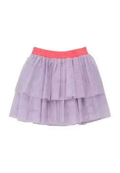 Юбка многоярусная, с накладкой из сетки, короткая, детская s.Oliver, цвет Lilac Pink