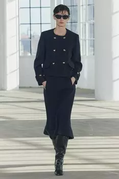 Юбка многослойная из шерсти ZARA, сине-серый