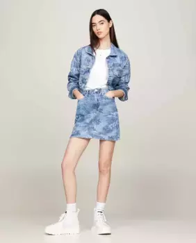 Юбка Mom Denim с ультравысокой талией Tommy Jeans, индиго