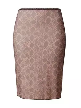 Юбка Monki, цвет Brown/Mocha