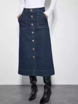Юбка Monsoon Bree Button Denim, цвет indigo