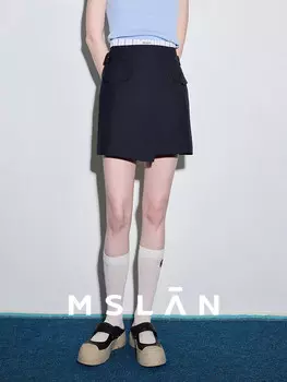 Юбка Mslan короткая, темно - синий