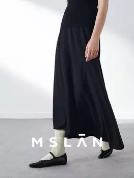Юбка Mslan с неравномерным разрезом, черный