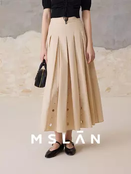Юбка Mslan с вышивкой, хаки