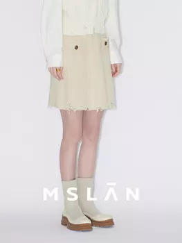 Юбка Mslan твидовая, хаки