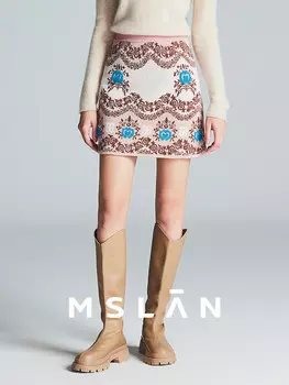 Юбка Mslan зимняя, розовый