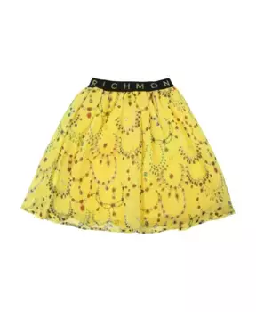 Юбка на эластичной талии с узором Jewel John Richmond, желтый