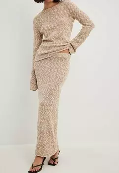 Юбка NA-KD МЕЛАНЖ, бежевый