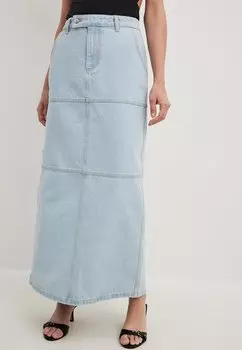 Юбка NA-KD MIT SCHLITZ, голубой