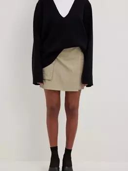 Юбка NA-KD Skirt, бежевый