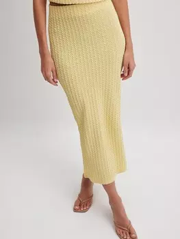 Юбка NA-KD Skirt, пастельно-желтый