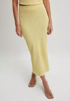 Юбка NA-KD, светло-желтые.