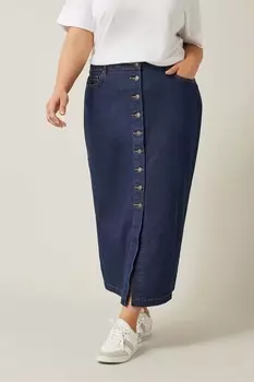 Юбка на пуговицах Evans, синий