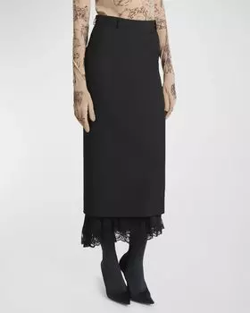 Юбка на заказ в нижнем белье Balenciaga, цвет 1160 Anthracite/Black