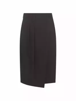 Юбка на запах из габардина Loewe, черный