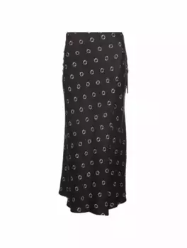 Юбка на запах с монограммой MSGM, черный