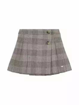 Юбка на запах в клетку EMPORIO ARMANI, серый