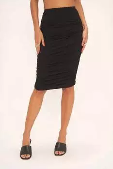 Юбка Naya со сборками черного цвета PROJECT SOCIAL T