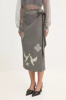 Юбка Never Fully Dressed с добавлением шерсти Midnight Romance Jaspre, серый