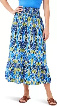 Юбка NIC+ZOE Petite Diamond Dash Skirt, цвет Blue Multi