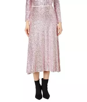 Юбка Norma Kamali, Overlapping Sequin Flared Skirt