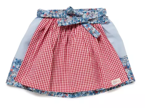 Юбка Nyani Kinder SKIRT NIA VERGISSMEINNICHT mit Blumenmuster, цвет Hellblau/Rot kariert
