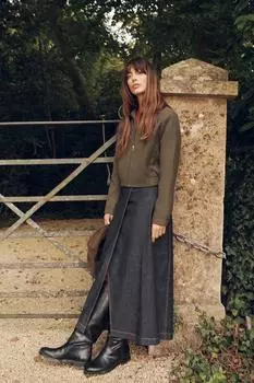 Юбка-объемник из джинса z1975 ZARA, синий