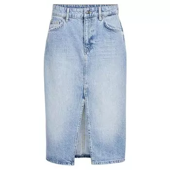 Юбка Object Ellen Denim Midi, синий
