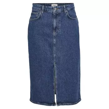 Юбка Object Ellen Denim Midi, синий