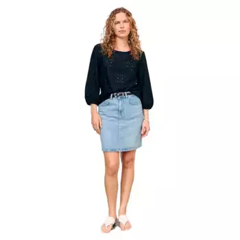Юбка Object Ellen denim skirt, синий