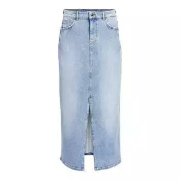 Юбка Object Ellen Long Denim, синий