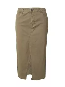 Юбка ONLY Carmakoma CARLola, хаки