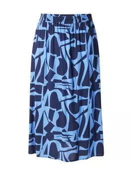 Юбка ONLY Carmakoma CARNOVA, темно-синий/светло-синий