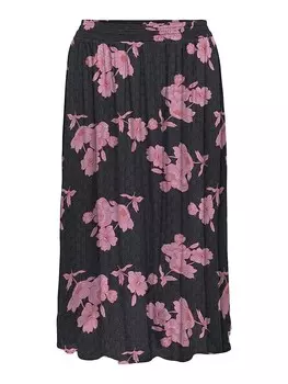 Юбка ONLY Carmakoma Trib, цвет schwarz/rosa