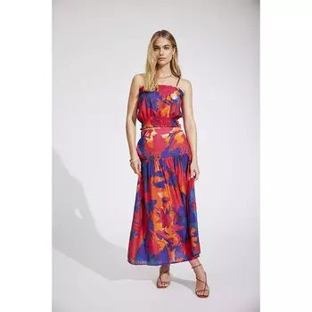 Юбка Only Celia Flowy Midi, разноцветный